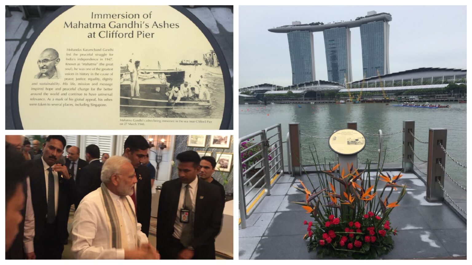 Modi at “Clifford Pier” Singapore
