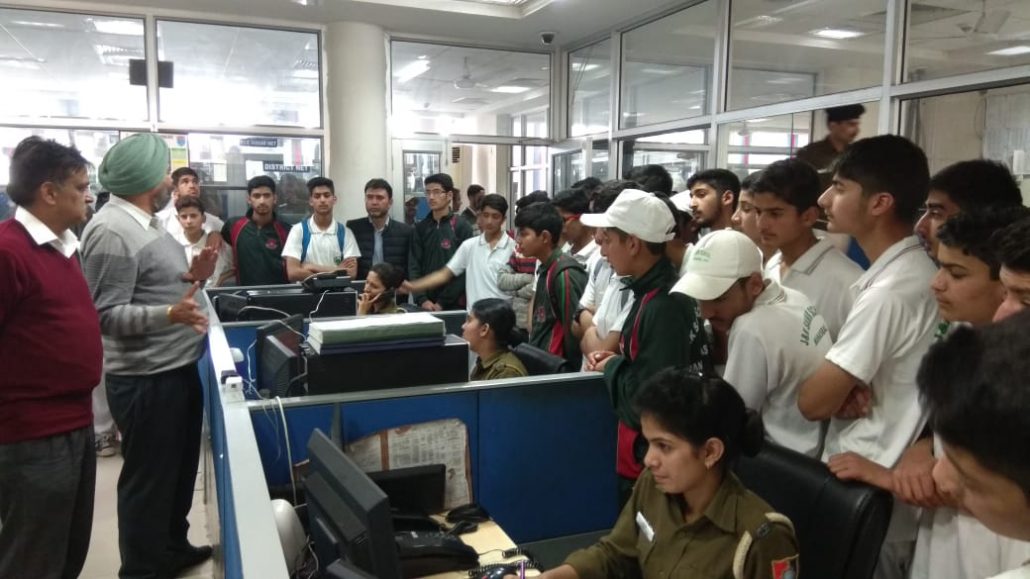 Sanik School Students briefed about working of control room