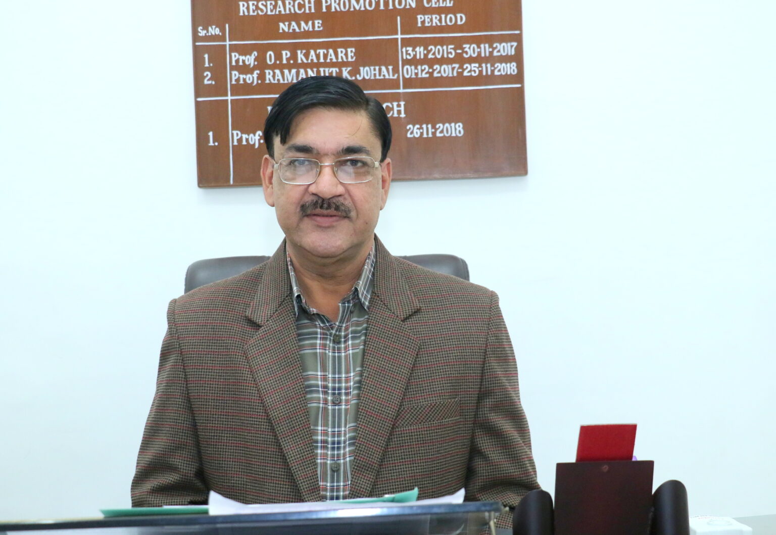 Prof. R.K. Singla assumes charge of Dean Research, PU