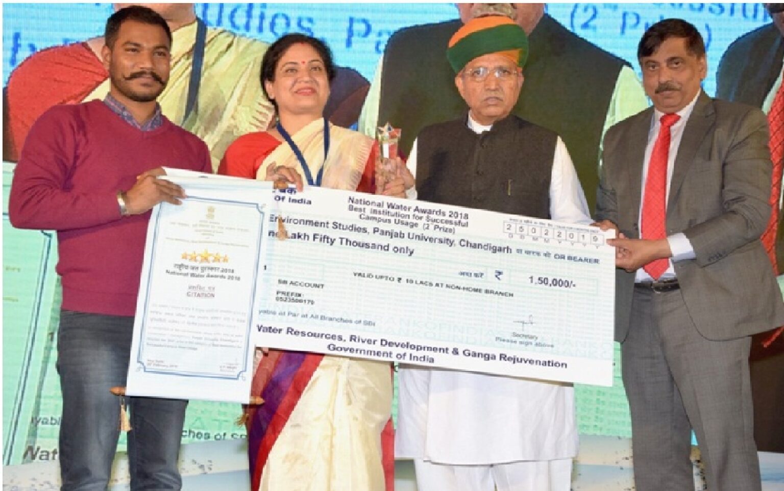 PU best Institution for successful campus water usage