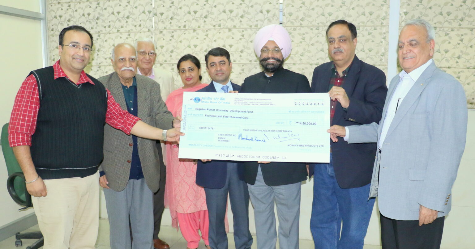Rs. 14.5 donated to PU Dental College