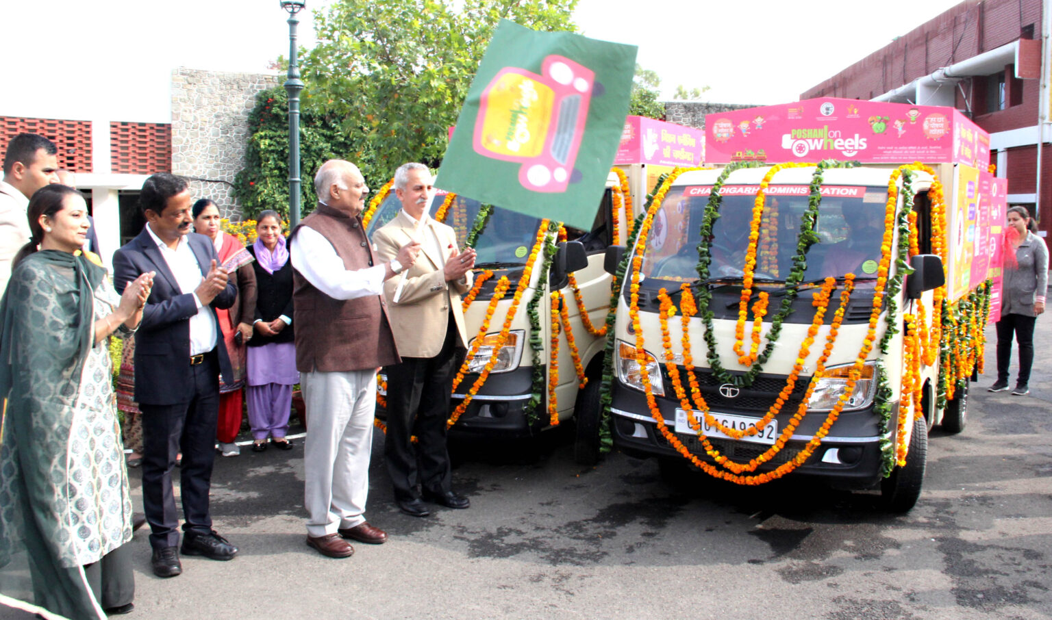Administrator Launches Two Mobile Anganwadi Vans