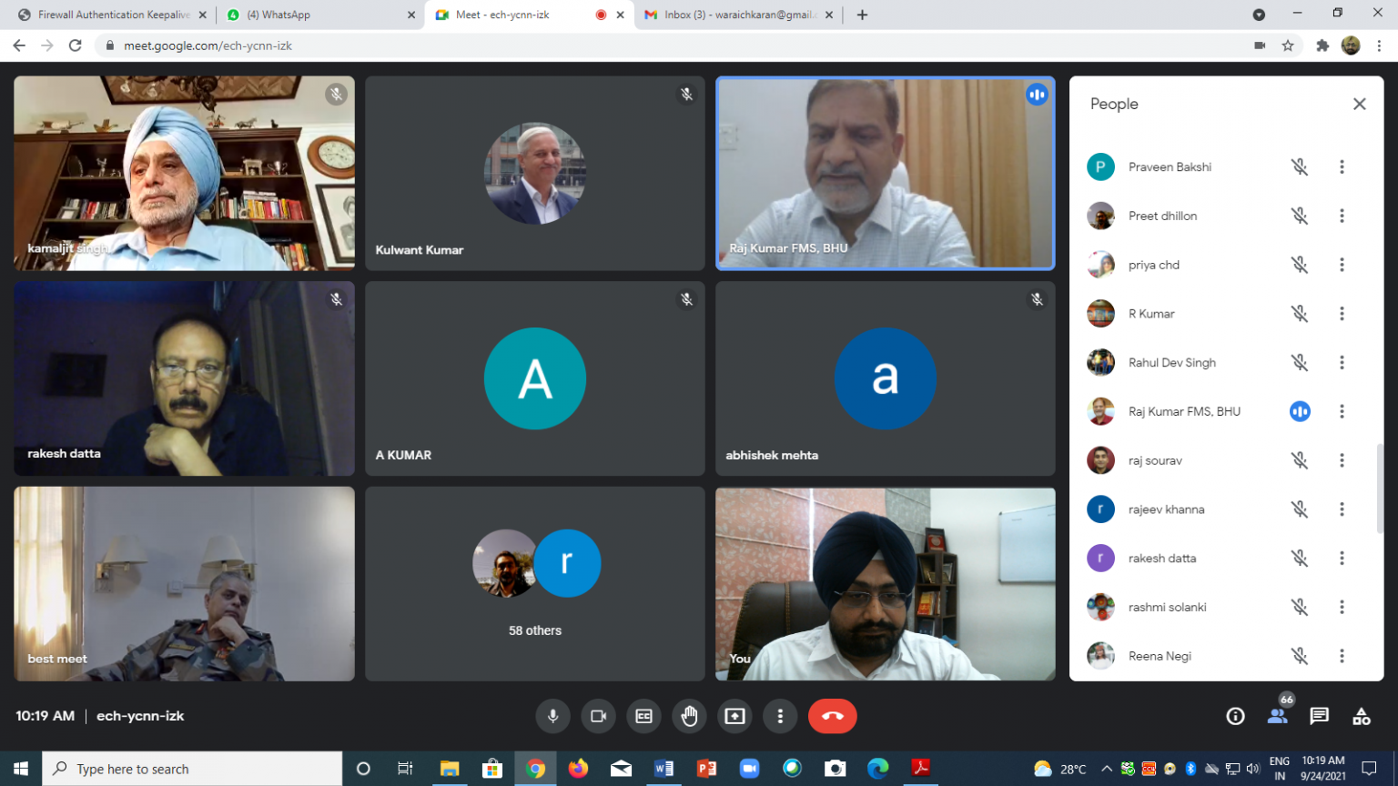 DDNSS organized a webinar on India’s National Security Futures