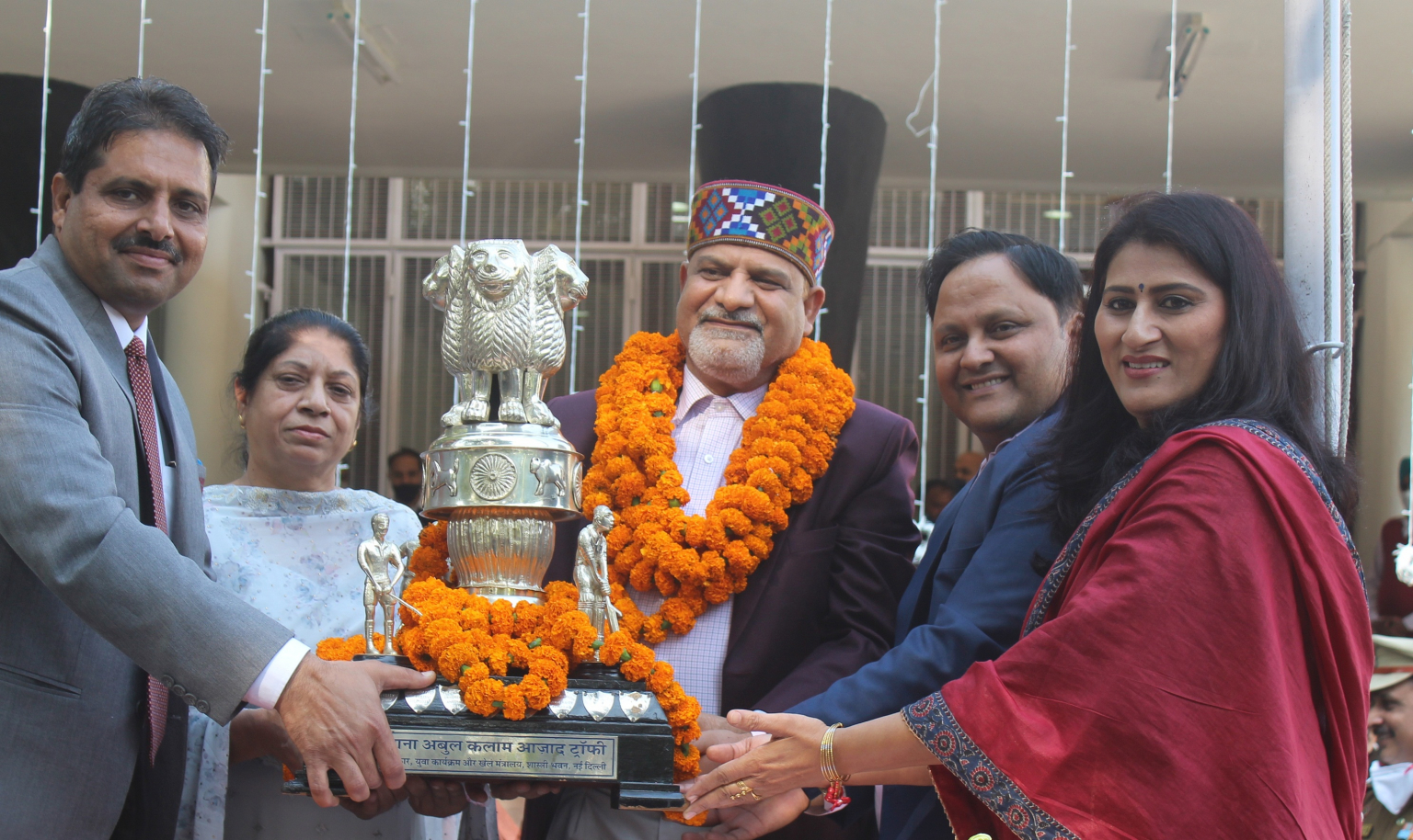 Procession at PU on winning MAKA Trophy