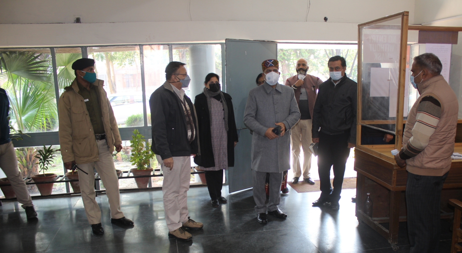 PU VC visited Administrative Block and Department of Physics