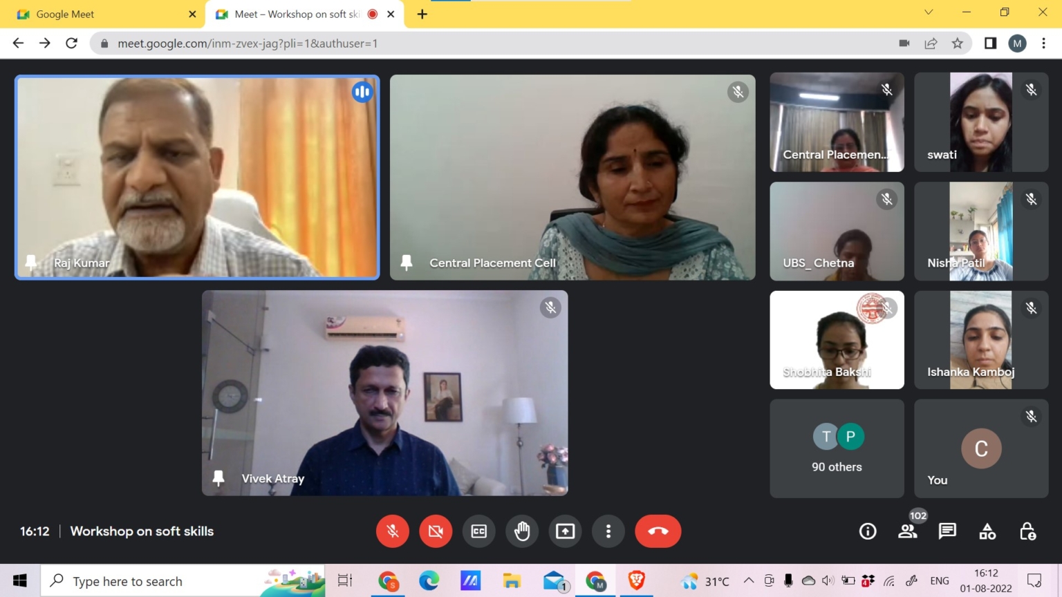 “Inauguration of Workshop on Employability and Soft Skills being conducted by Central Placement Cell”