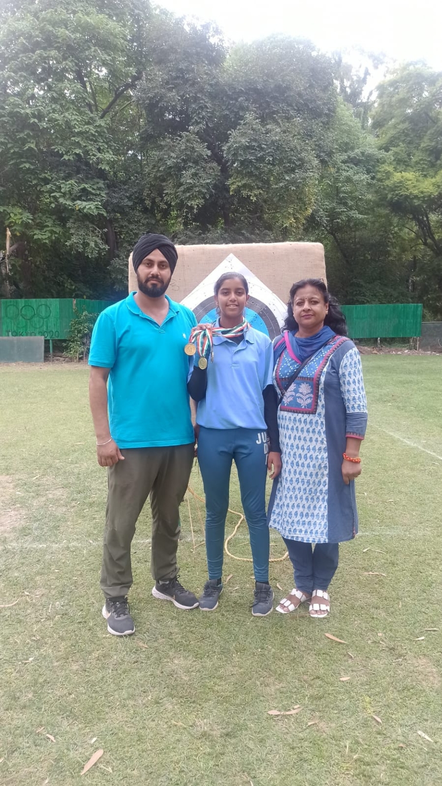 इंटर स्कूल आर्चरी चैंपियनशिप में अर्शदीप कौर ने जीते तीन स्वर्ण पदक