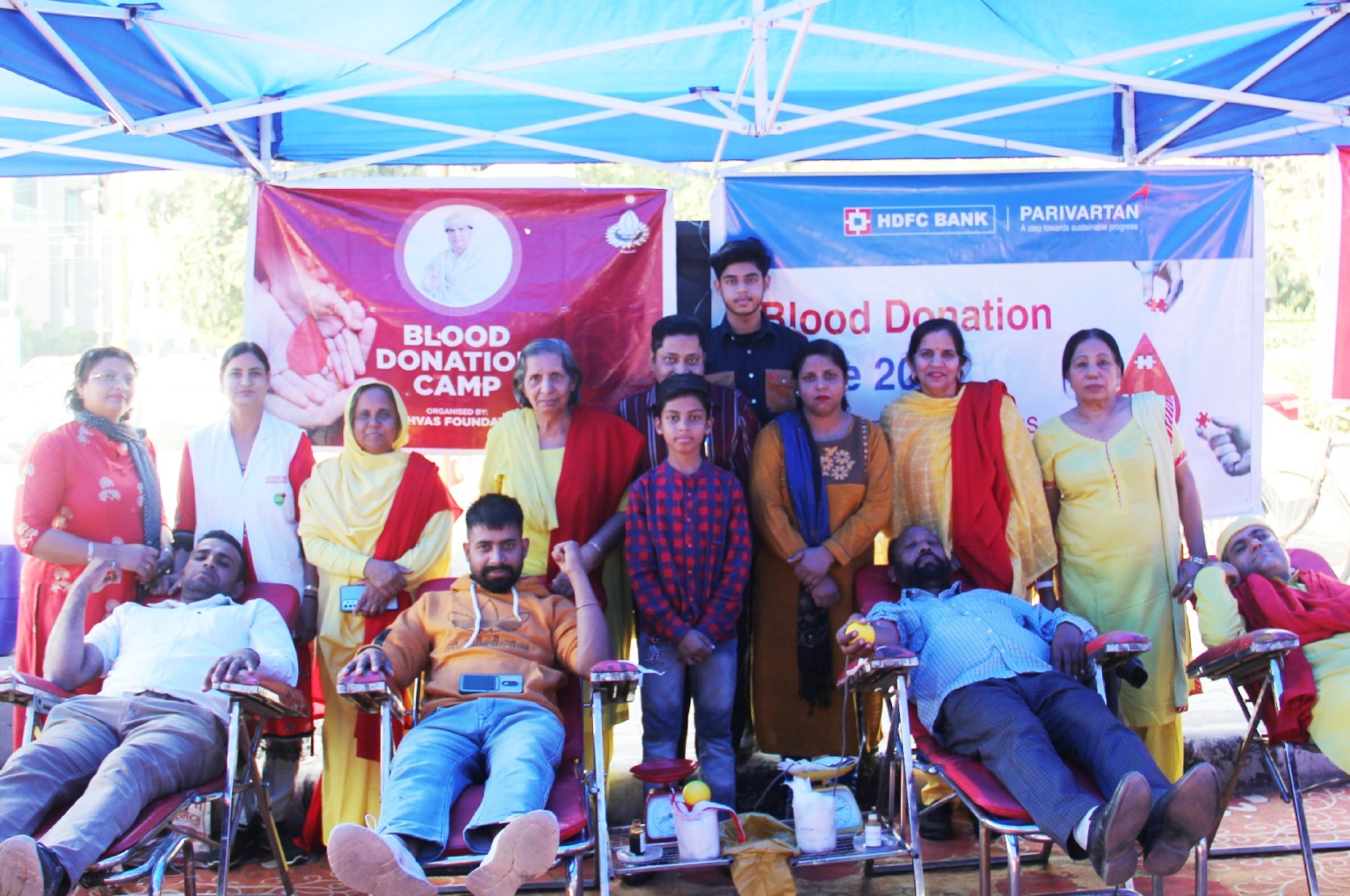 मार्केट सेक्टर 11 पंचकूला में किया 44 रक्तदानियों ने रक्तदान