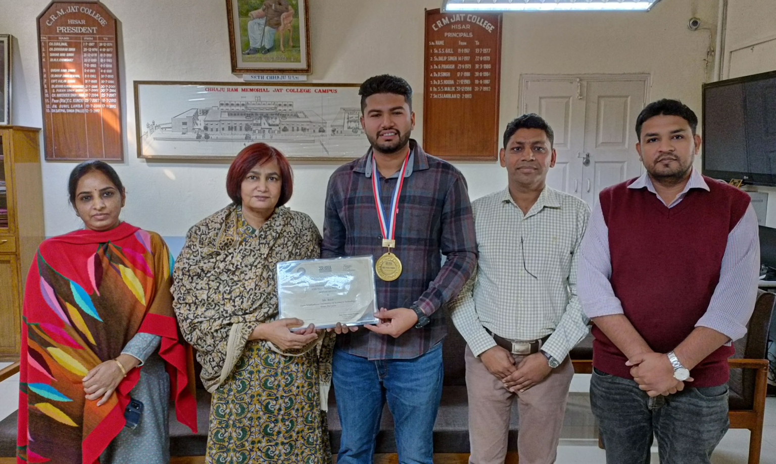 रवि जाखड़ एनएसएस युवा योद्धा अवार्ड से सम्मानित