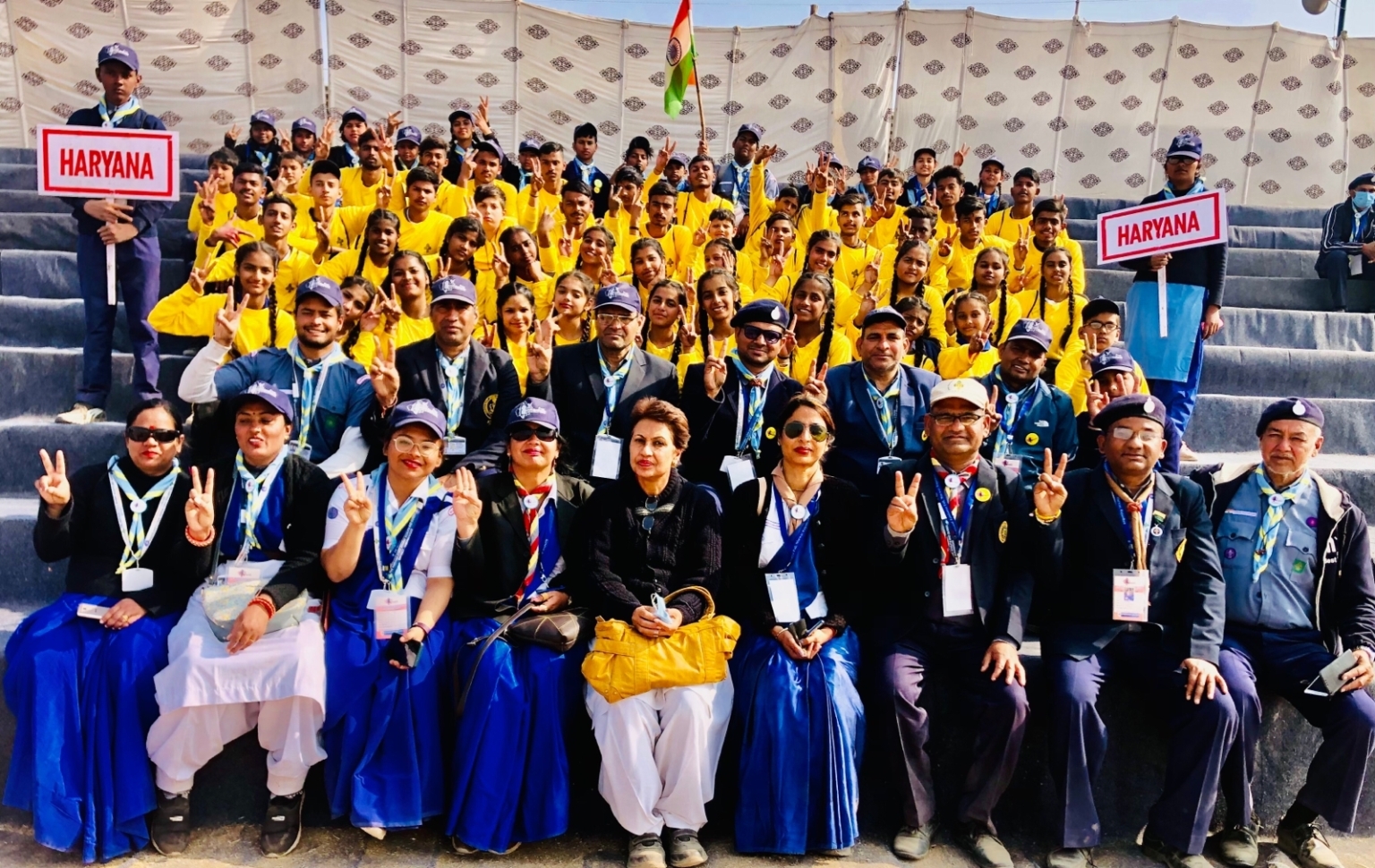 यमुनानगर स्काउट एवं गाइड्स टीम ने पाली राजस्थान में आयोजित नेशनल गेम्स में योगा में गोल्ड जीता