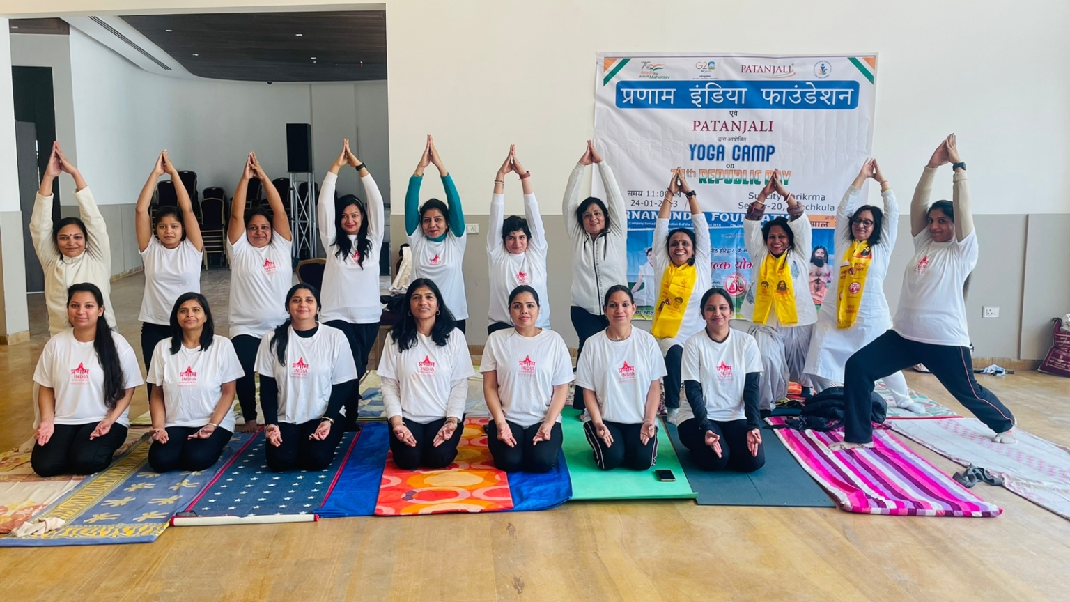 प्रणाम इंडिया ने पतंजलि के साथ मिलकर योगा कैम्प लगाकर मनाया गणतंत्र दिवस