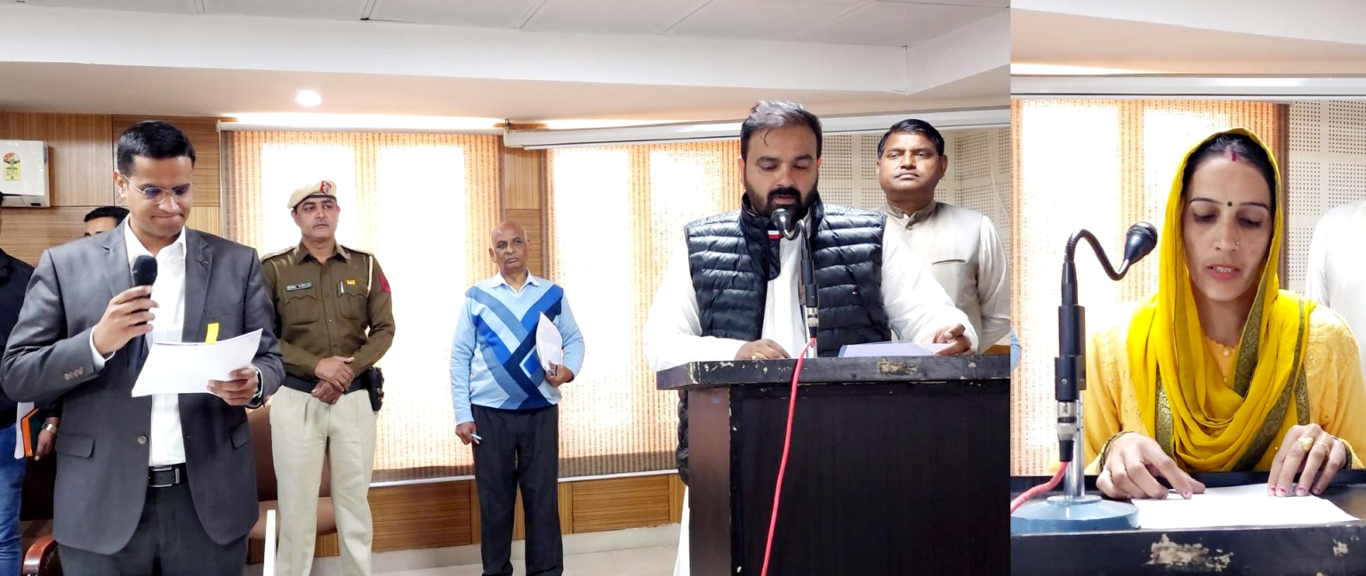 जिला परिषद अध्यक्ष सोनू व उपाध्यक्ष रीना ने ली पद की शपथ