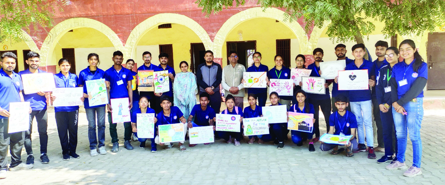 जाट कॉलेज में पोस्टर मेकिंग प्रतियोगिता