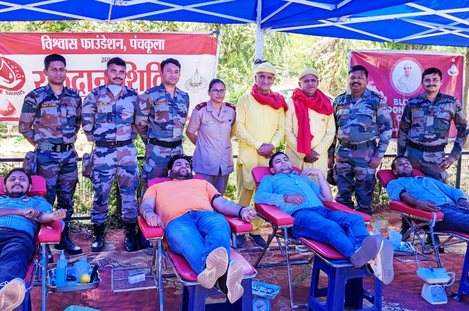 सेक्टर 2 पंचकूला में किया 51 युवाओं ने रक्तदान