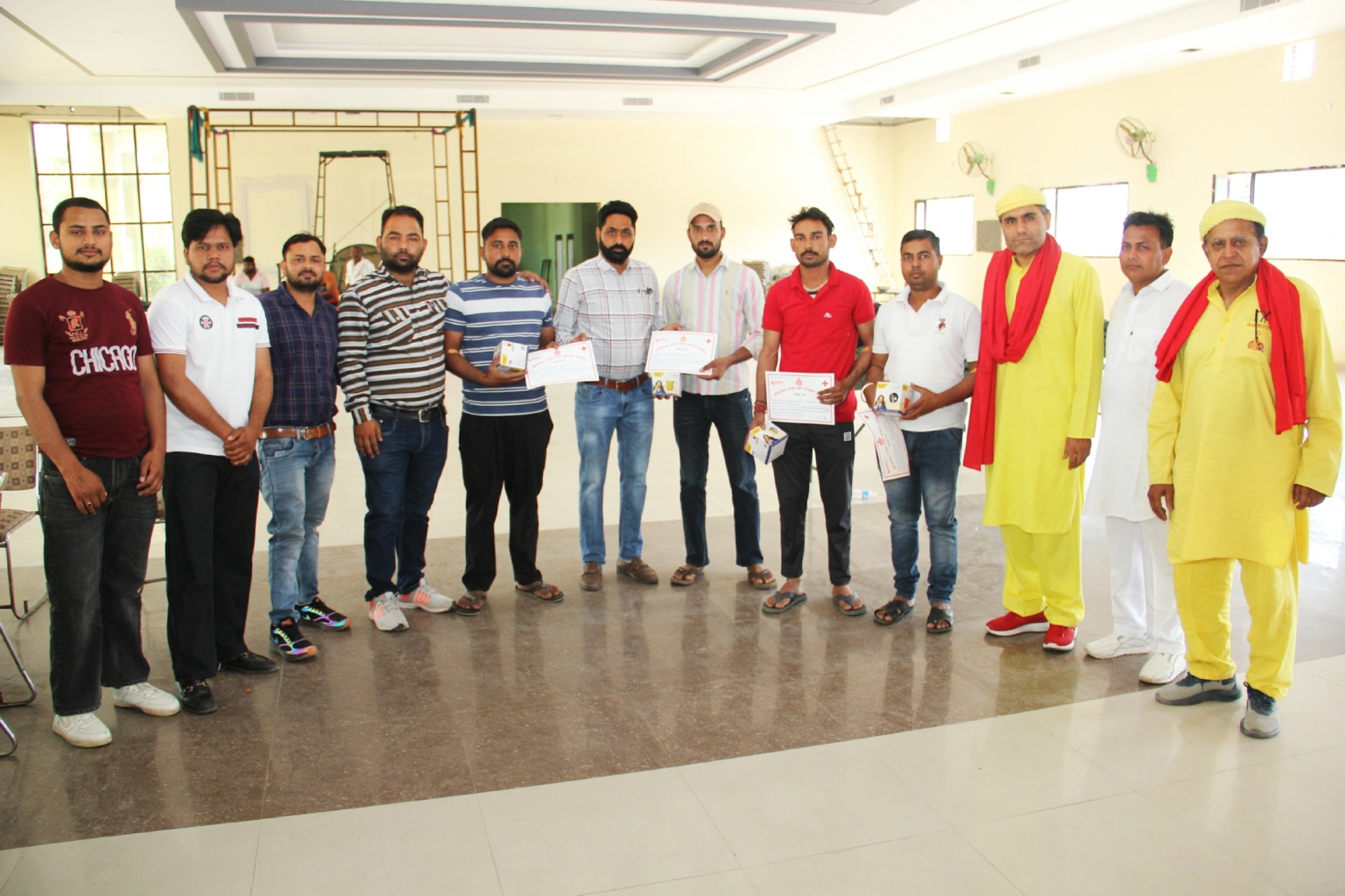 डॉक्टर भीमराव राम जी अंबेडकर जी की जयंती के उपलक्ष्य पर गाँव रामपुर में किया 86 युवाओं ने रक्तदान