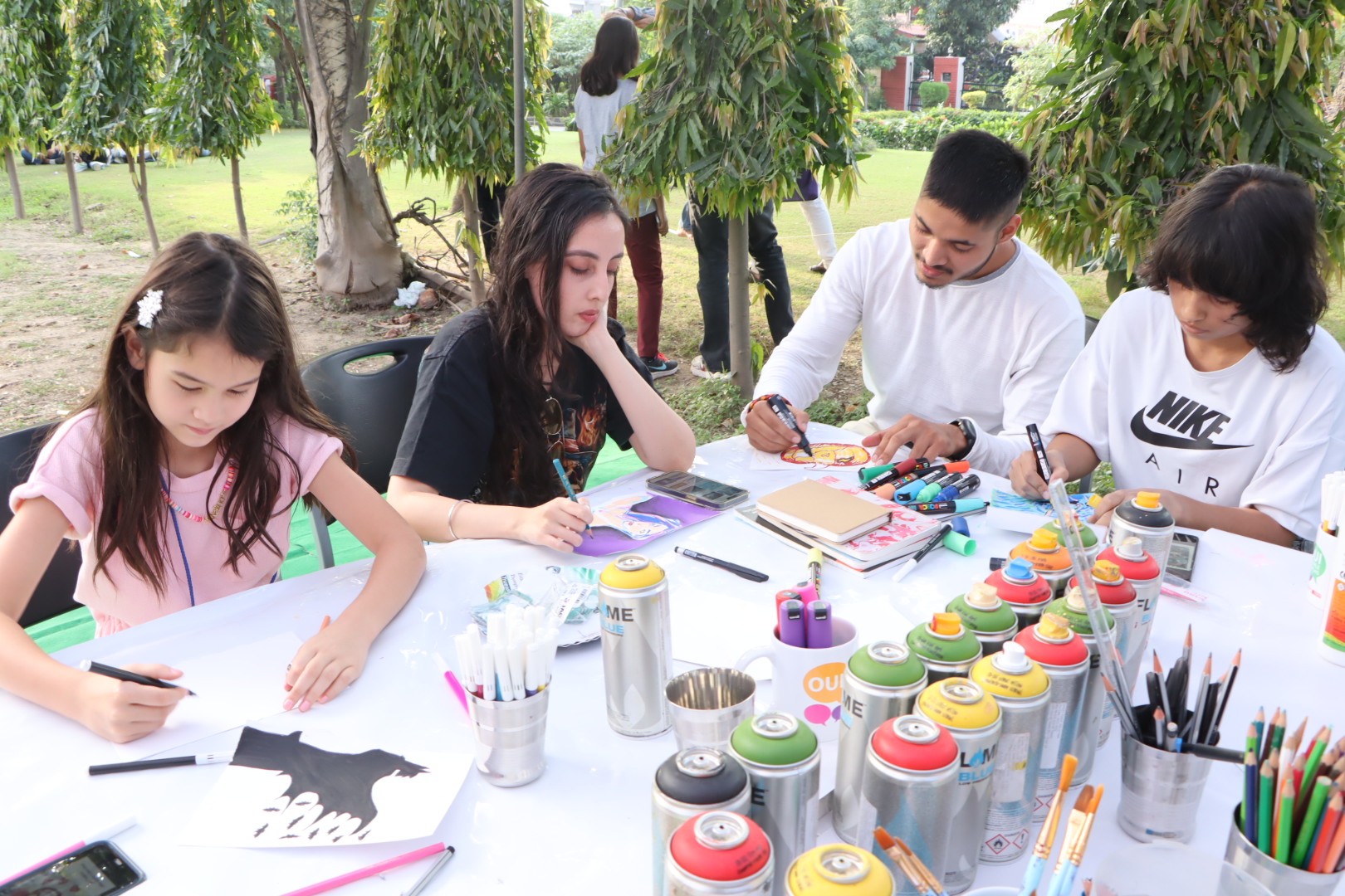 Live Mural Art Performance marks the conclusion of wall art fest at Alliance Française