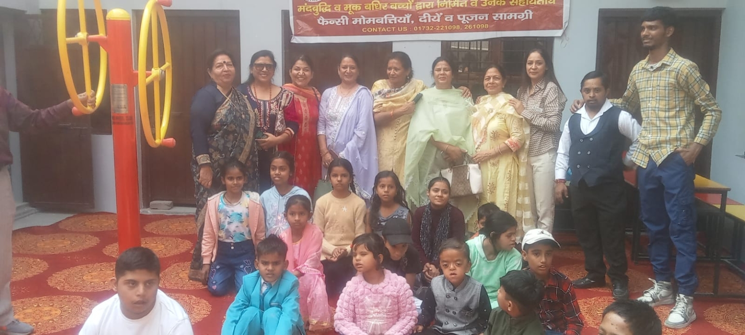 उत्थान संस्थान के दिव्यांग बच्चो ने हर्षोल्लास से मनाया दिवाली पावन पर्व