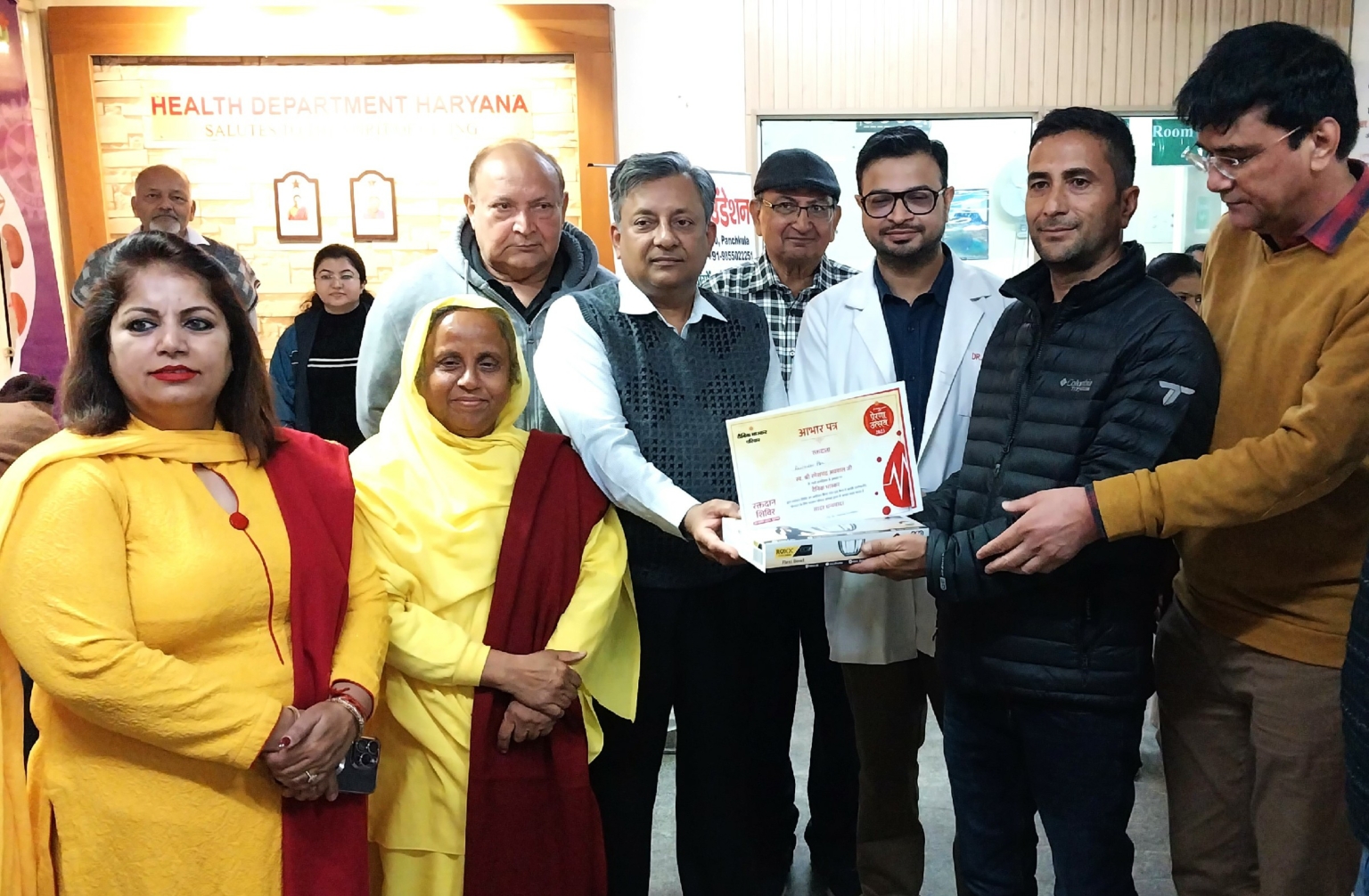 सिविल अस्पताल सेक्टर 6 पंचकूला में किया 36 लोगों ने रक्तदान