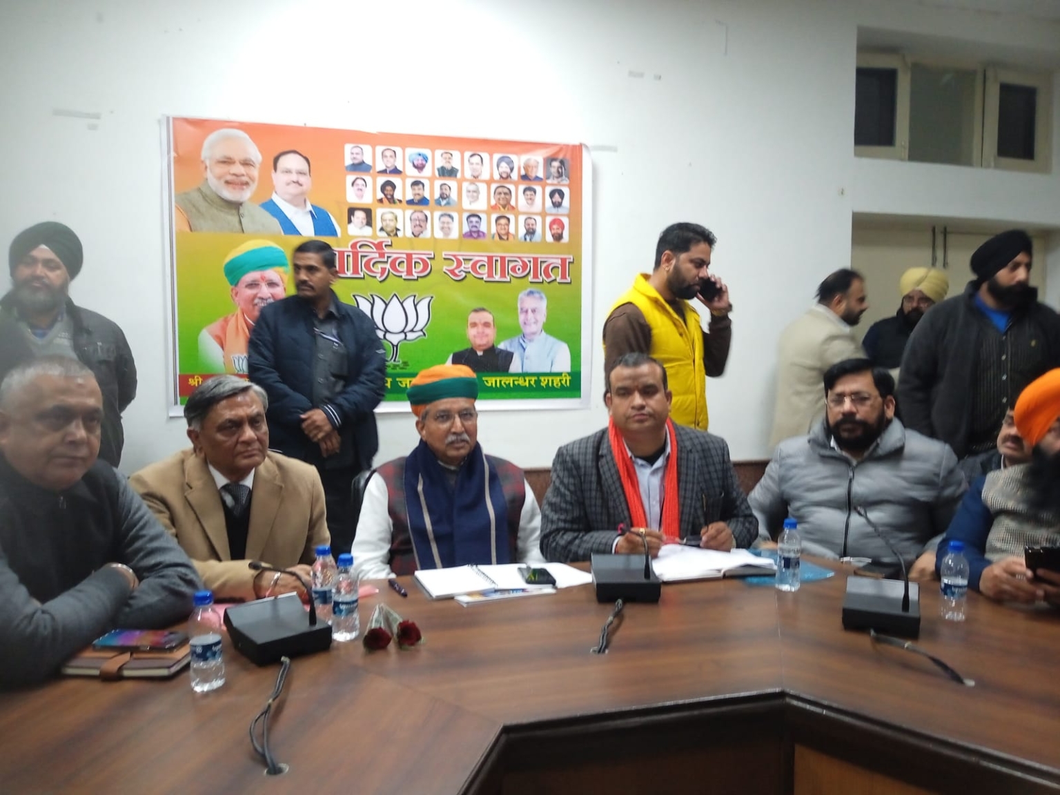 बीजेपी के केंद्र कैबिनेट मंत्री अर्जुनराम मेघवाल जालंधर पहुंचे
