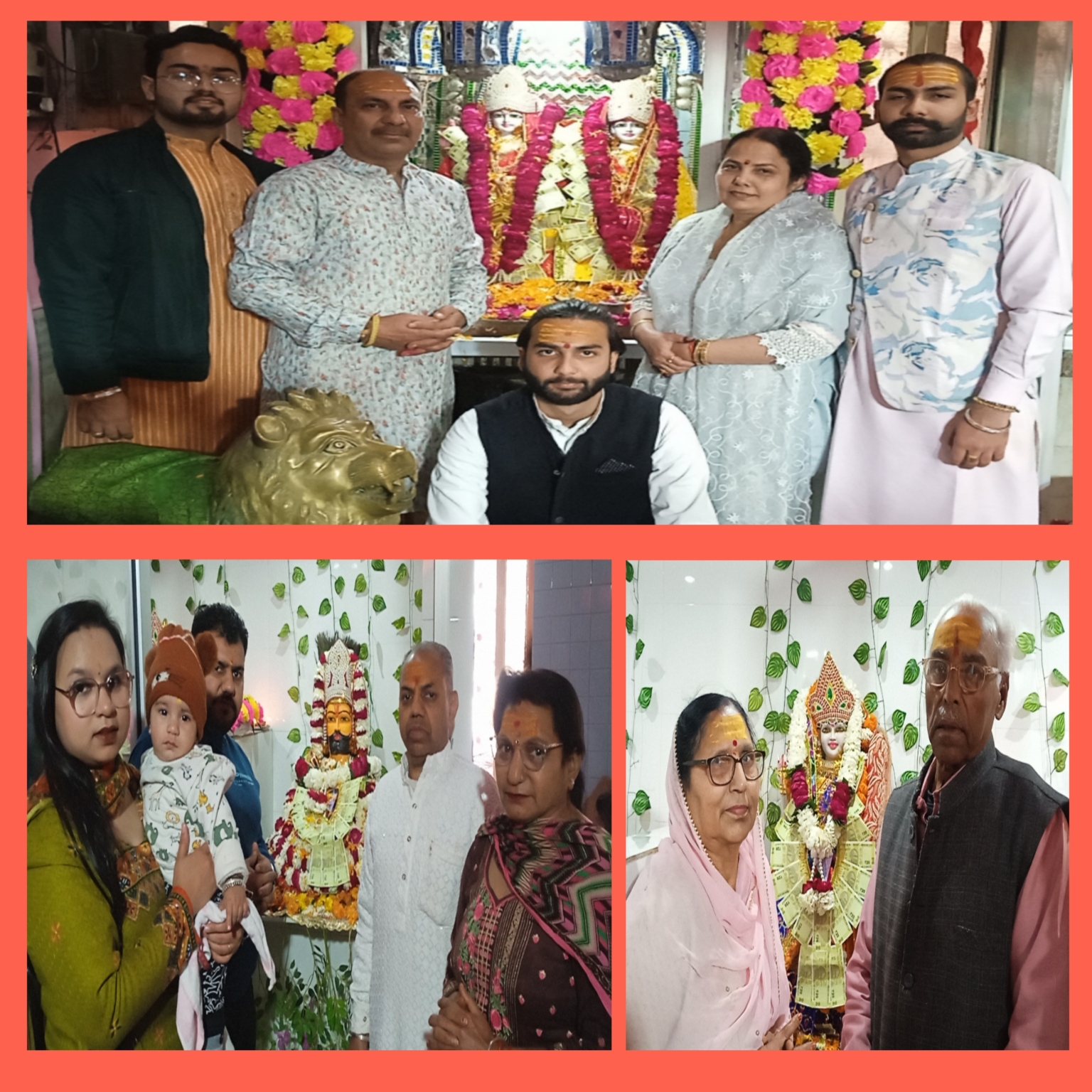 श्री वैष्णो देवी मंदिर,खिंगरा गेट मे स्थापना हुई यह तीन मूर्तिया