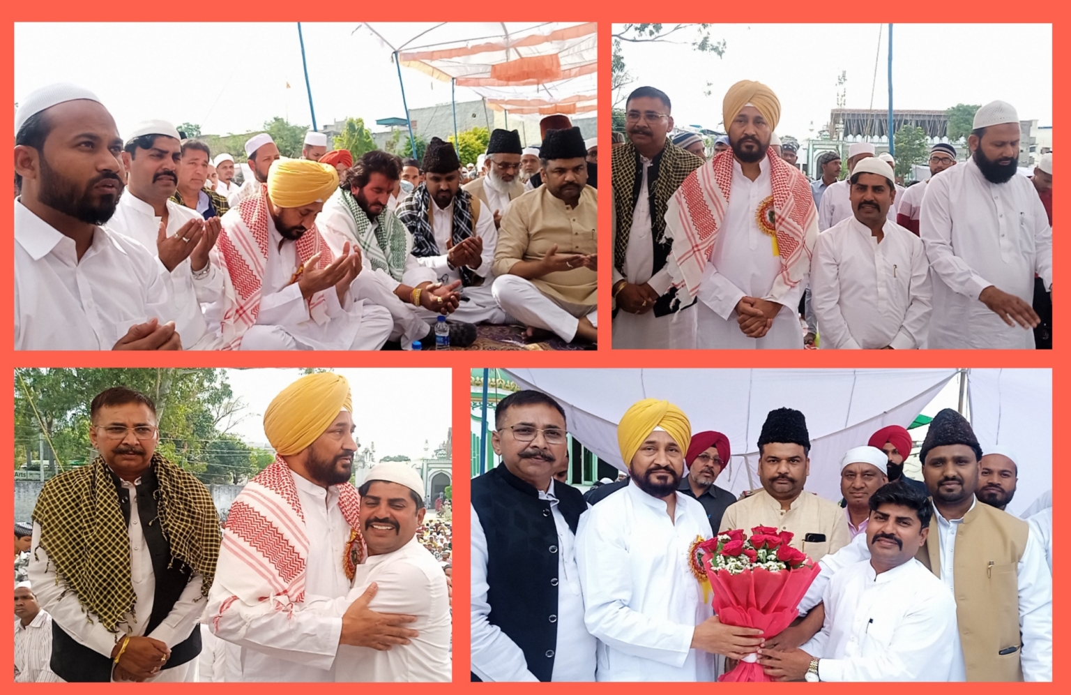 पूर्व मुख्यमंत्री चरणजीत सिंह चन्नी ने मुस्लिम समुदाय के सैकड़ों लोगों को दी गई हार्दिक बधाई