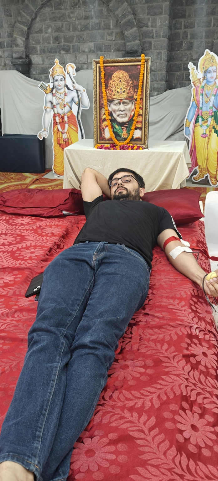 श्री साईं धाम में रक्तदान शिविर आयोजित