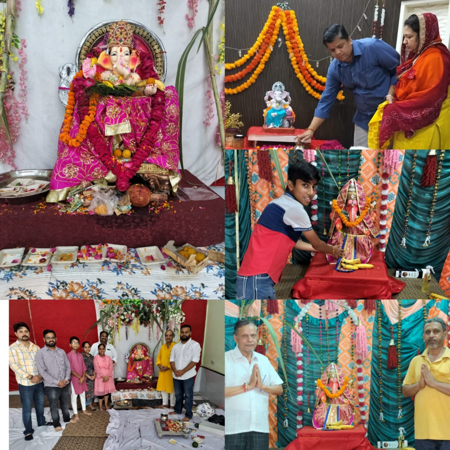 गणेश जी की प्रतिमा स्थापित ‘मोरिया रे मोरिया रे’ की जयघोष