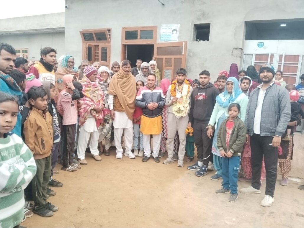 राष्ट्रीय पदक विजेता साहिल का खैरी में हुआ सम्मान Sahil