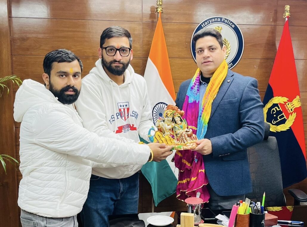 शिव रंजन ने एसपी अंबाला से मुलाकात की  Shiv Ranjan met SP Ambala
