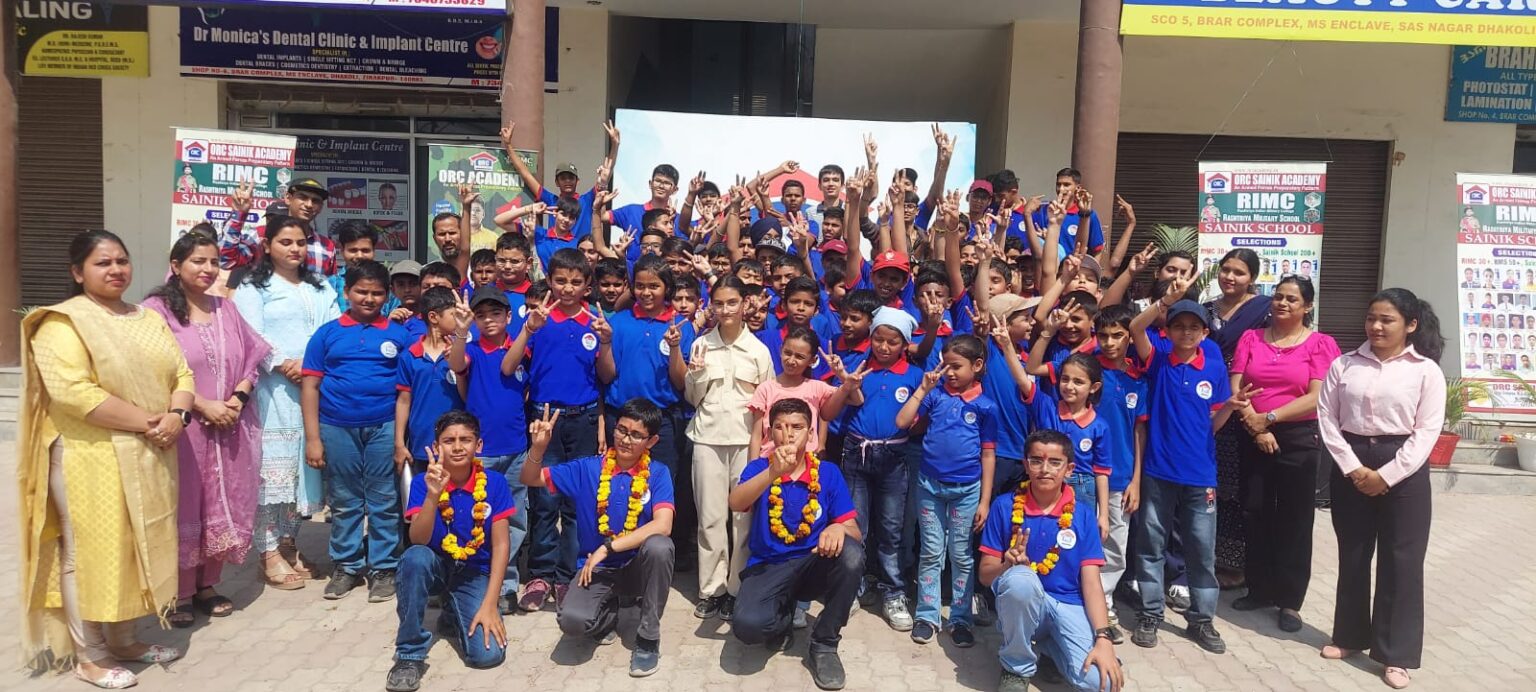 ओआरसी सैनिक अकादमी, ढकोली के 5 छात्रों का आरआईएमसी देहरादून परीक्षा के लिए चयनित ORC Sainik Academy