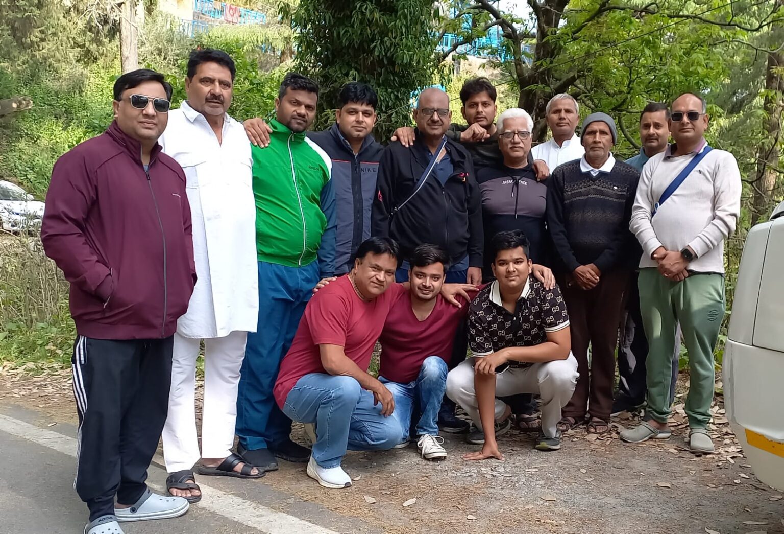 Volunteers visited the hilly area