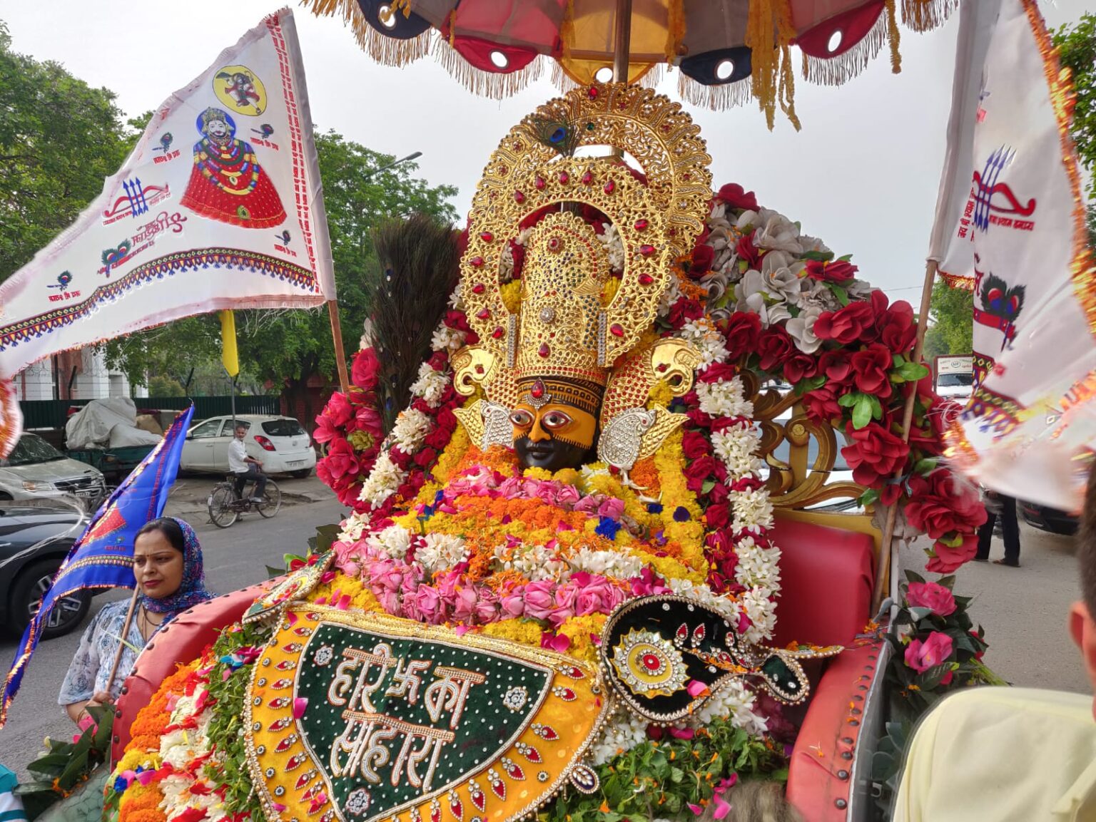 श्री खाटू श्याम बाबा की मूर्ति स्थापना पर निकाली गयी शोभा यात्रा Shobha Yatra